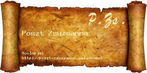 Poszt Zsuzsanna névjegykártya